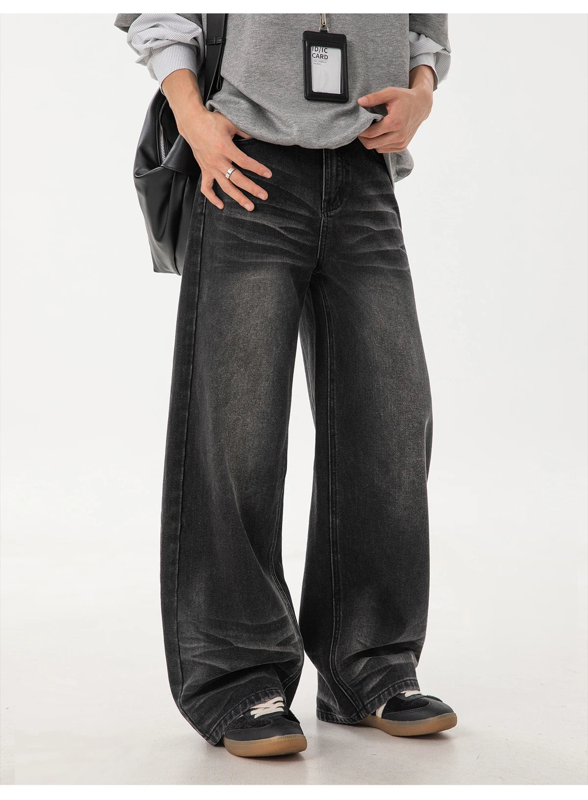 Faded Wash Super Slouch Jeans-streetwear-techwear