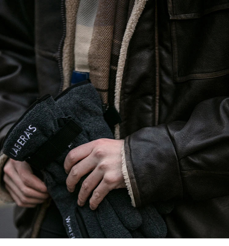 Faux Shearling Aviator Jacket-streetwear-techwear