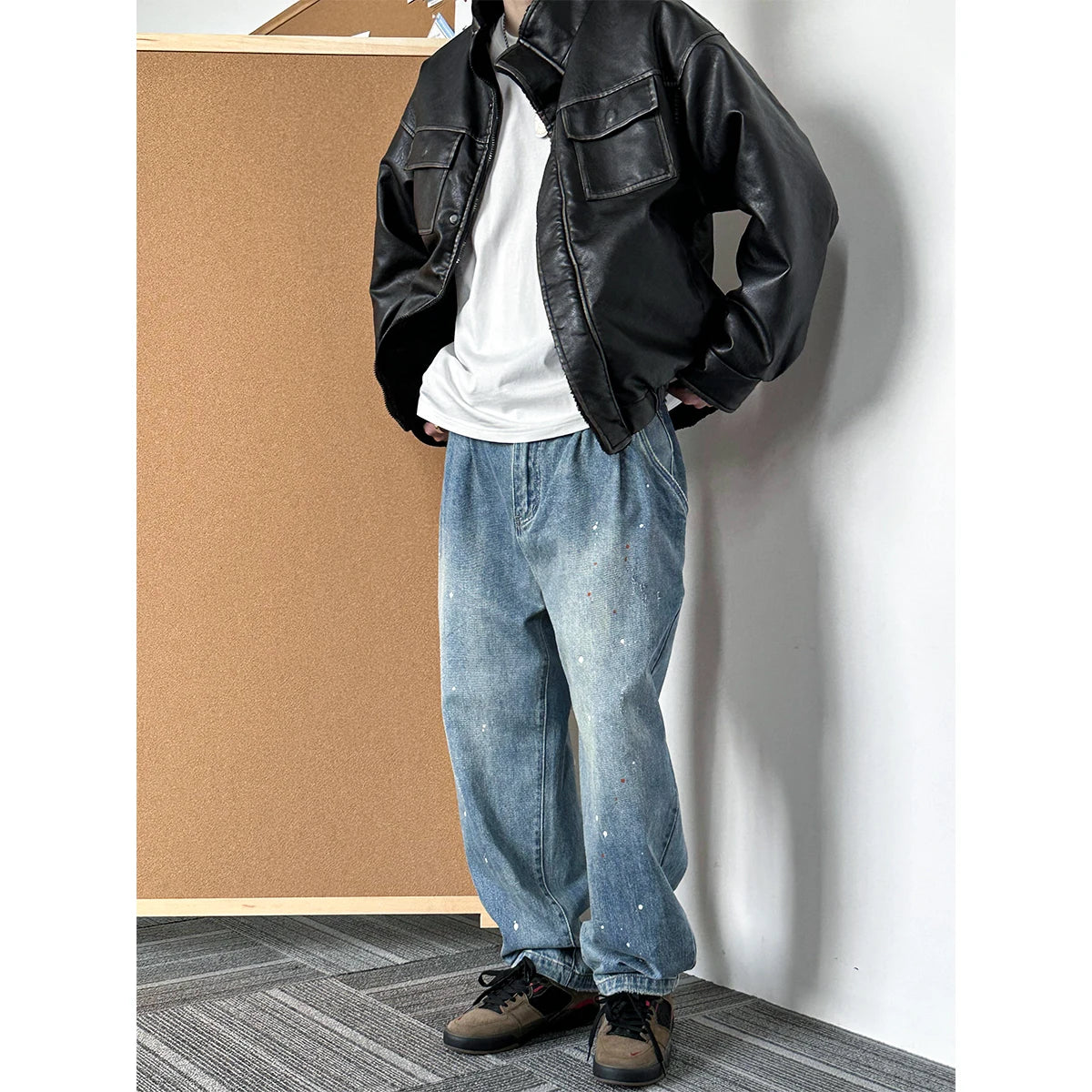 Faux Shearling Aviator Jacket-streetwear-techwear