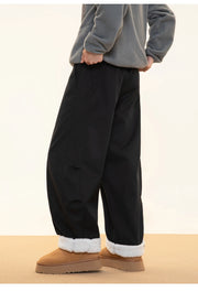 Fleece Lined Wide Leg Pants-streetwear-techwear