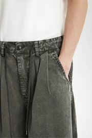 Garment Dyed Long Length Shorts-streetwear-techwear