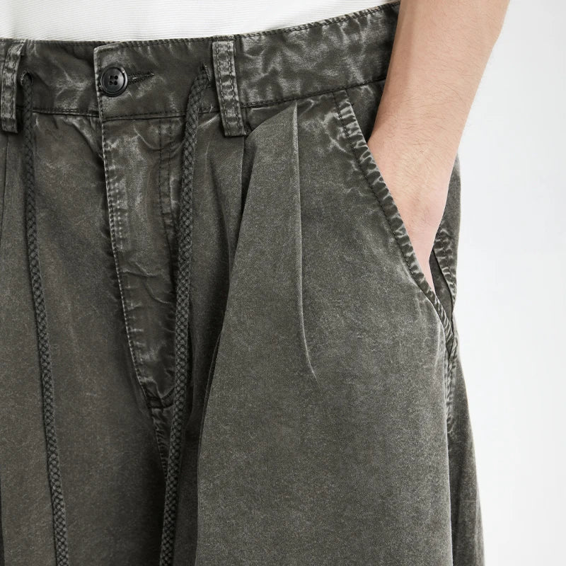 Garment Dyed Long Length Shorts-streetwear-techwear