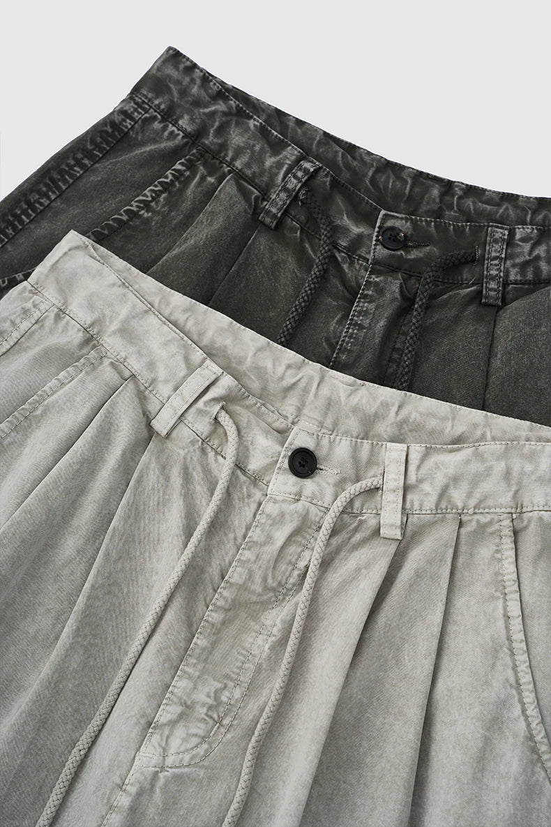 Garment Dyed Long Length Shorts-streetwear-techwear