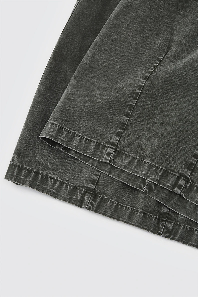 Garment Dyed Long Length Shorts-streetwear-techwear