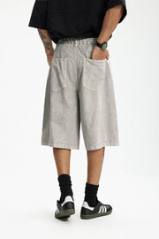 Garment Dyed Long Length Shorts-streetwear-techwear