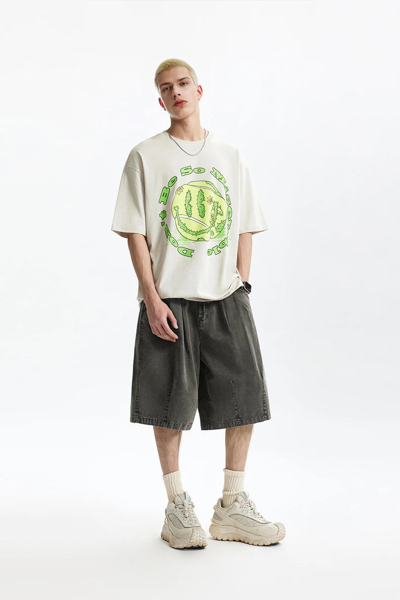 Garment Dyed Long Length Shorts-streetwear-techwear