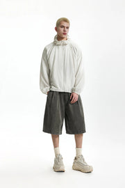 Garment Dyed Long Length Shorts-streetwear-techwear