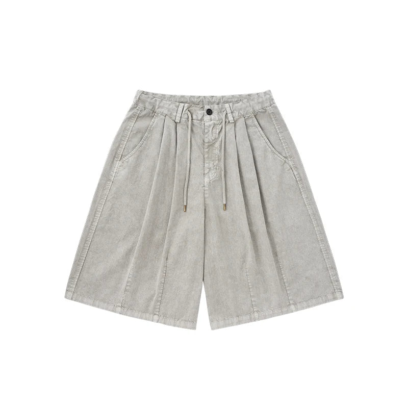 Garment Dyed Long Length Shorts-streetwear-techwear