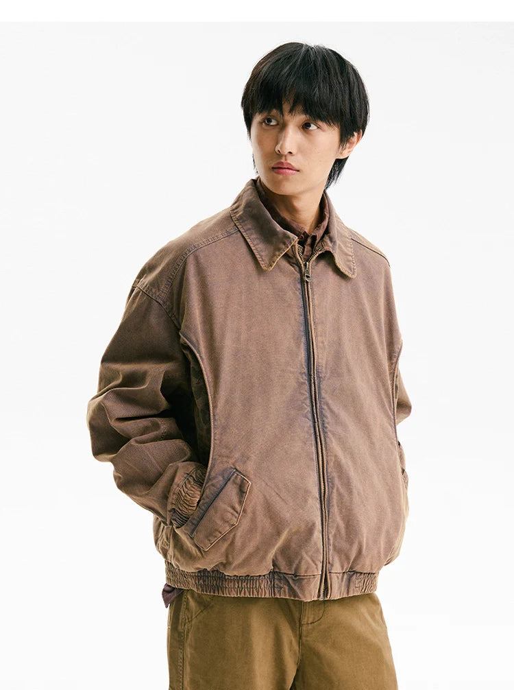 Leopard Print Panel Workwear Jacket-streetwear-techwear