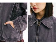 Leopard Print Panel Workwear Jacket-streetwear-techwear