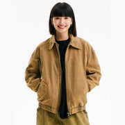 Leopard Print Panel Workwear Jacket-streetwear-techwear