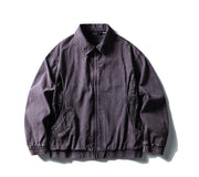 Leopard Print Panel Workwear Jacket-streetwear-techwear