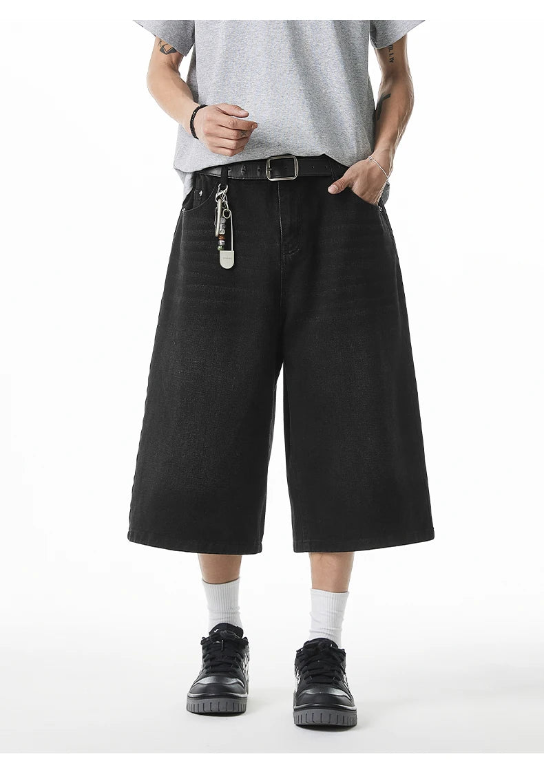 Long Length Vintage Wash Jorts-streetwear-techwear