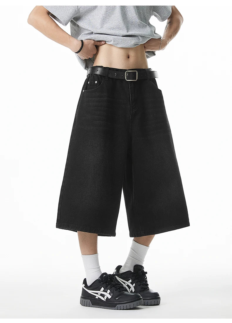 Long Length Vintage Wash Jorts-streetwear-techwear