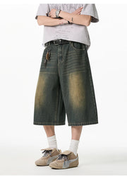 Long Length Vintage Wash Jorts-streetwear-techwear