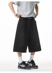 Long Length Vintage Wash Jorts-streetwear-techwear