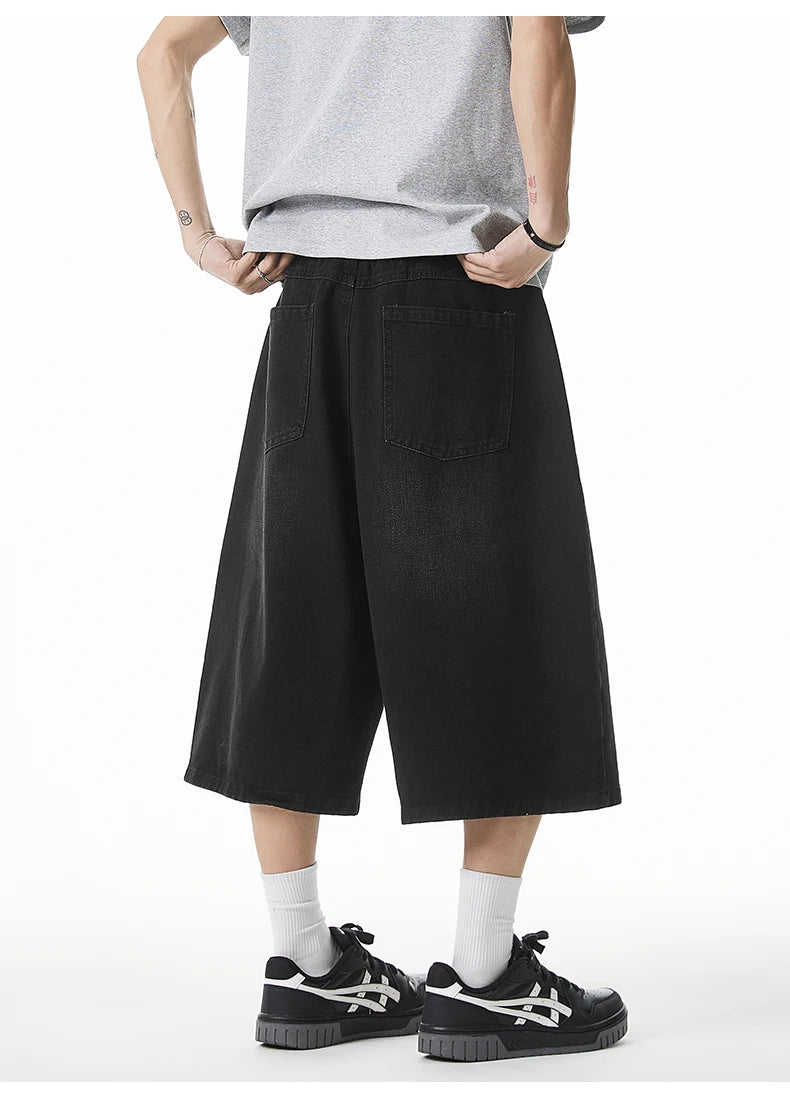 Long Length Vintage Wash Jorts-streetwear-techwear