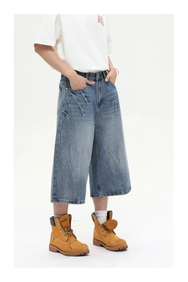 Long Length Y2K Wash Jorts-streetwear-techwear