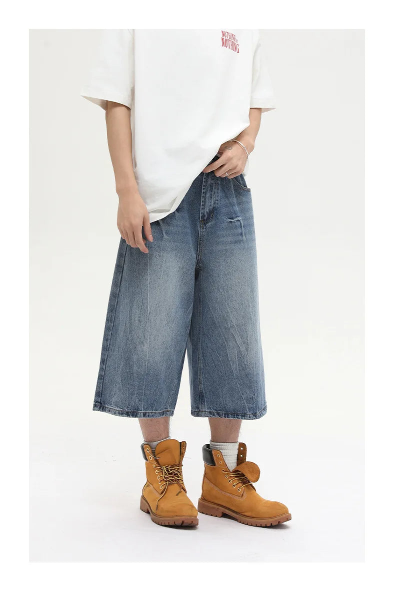 Long Length Y2K Wash Jorts-streetwear-techwear