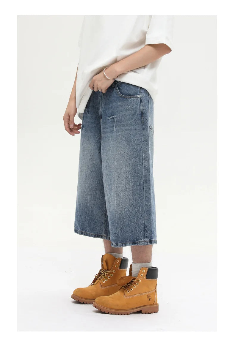Long Length Y2K Wash Jorts-streetwear-techwear