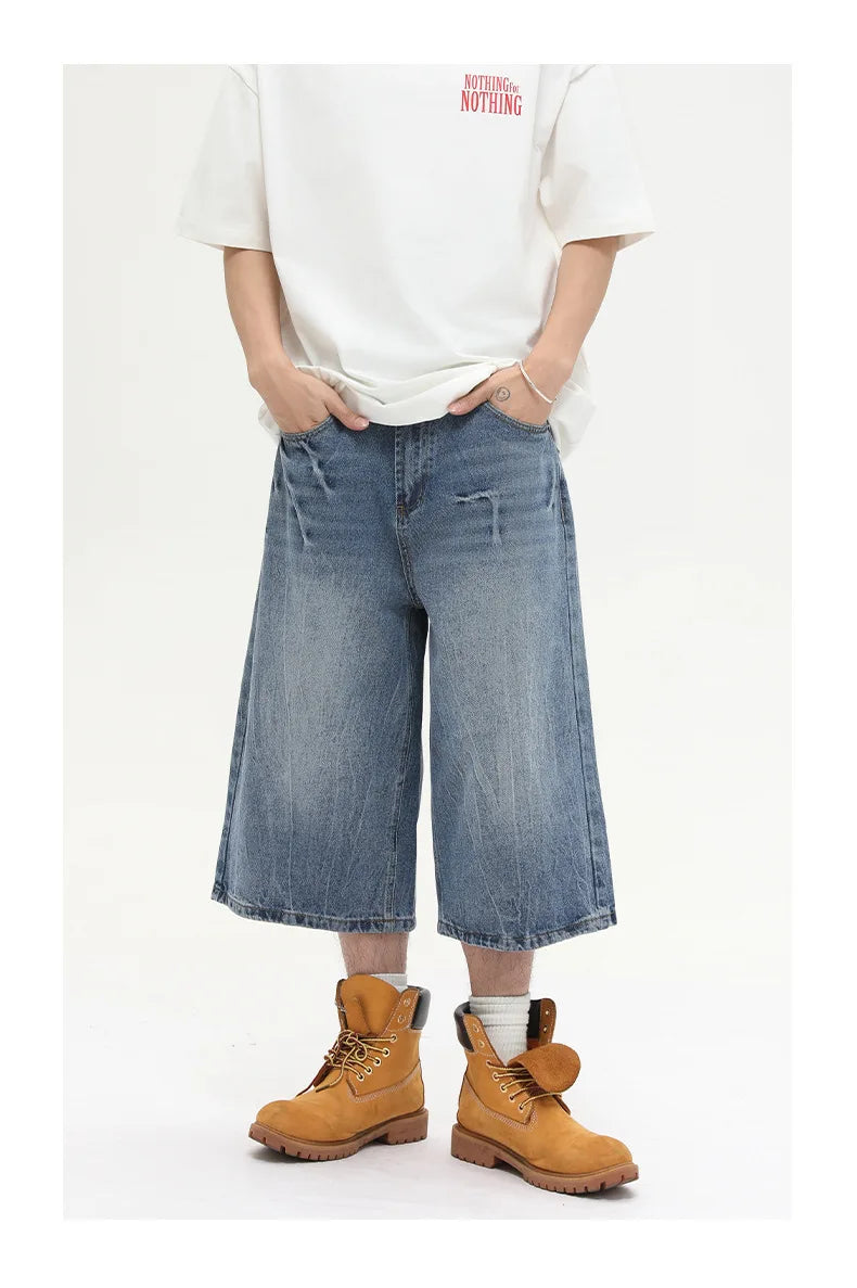 Long Length Y2K Wash Jorts-streetwear-techwear