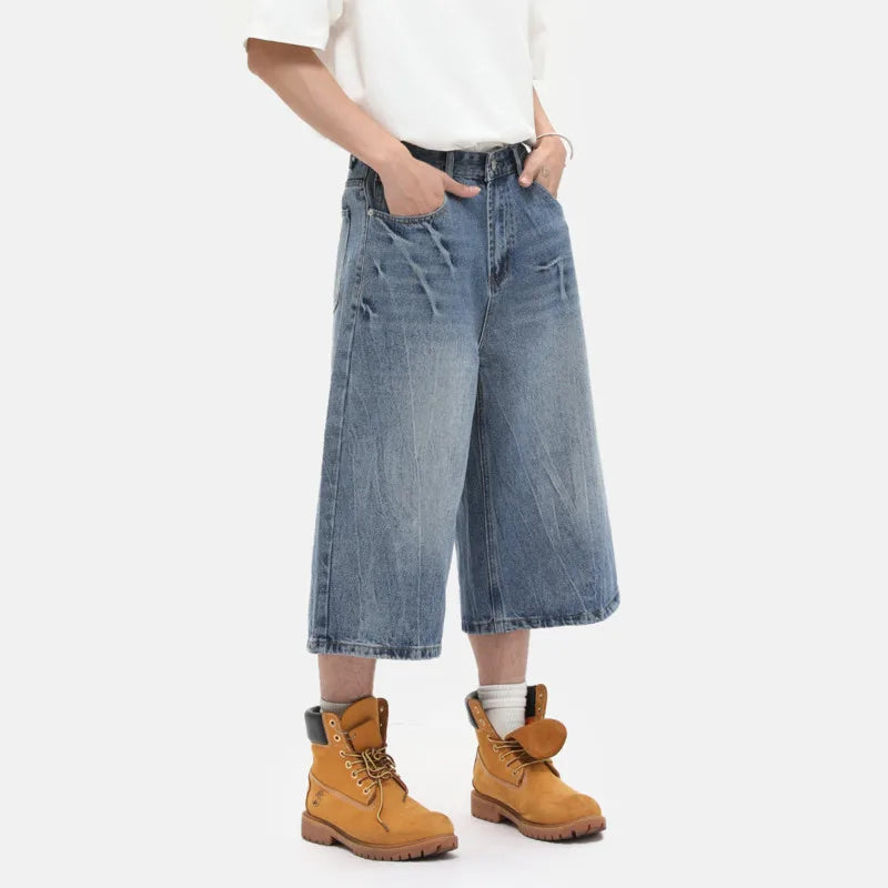 Long Length Y2K Wash Jorts-streetwear-techwear