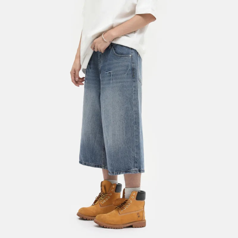 Long Length Y2K Wash Jorts-streetwear-techwear