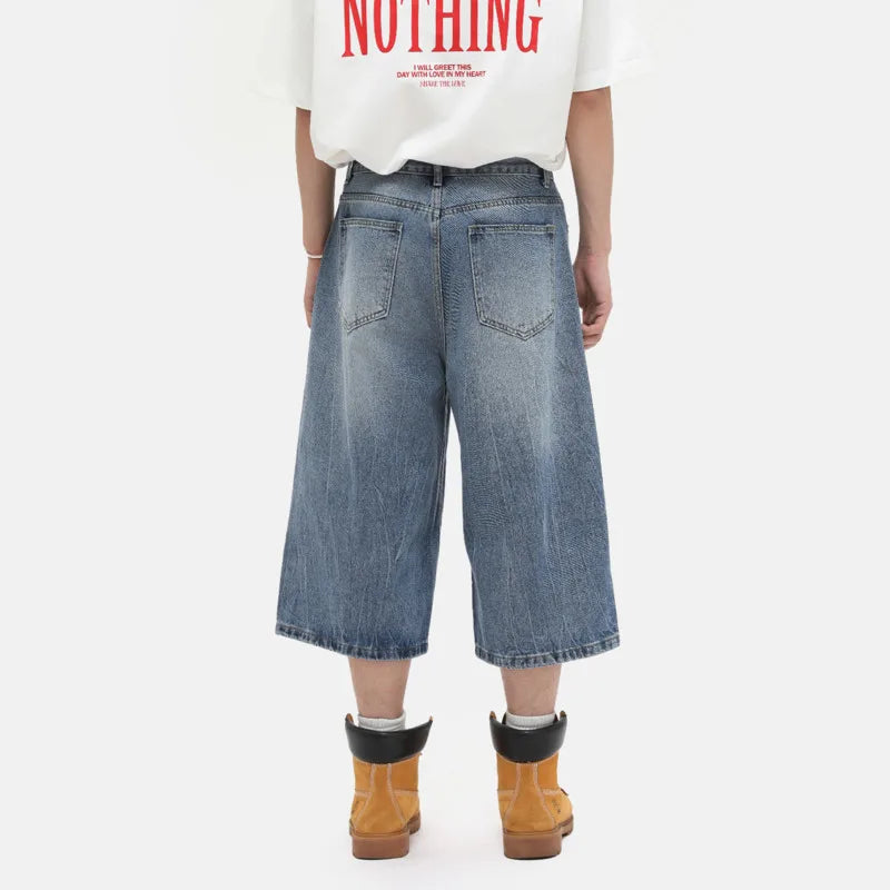 Long Length Y2K Wash Jorts-streetwear-techwear