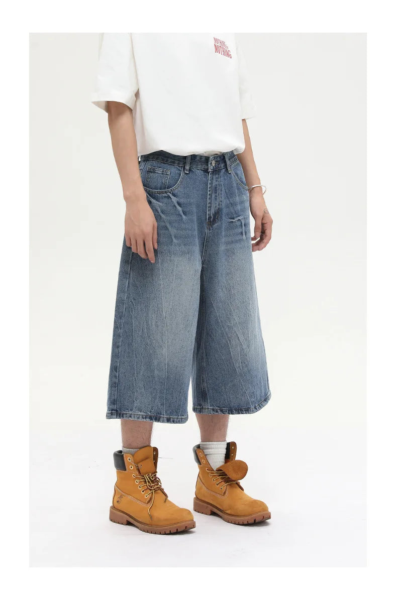 Long Length Y2K Wash Jorts-streetwear-techwear