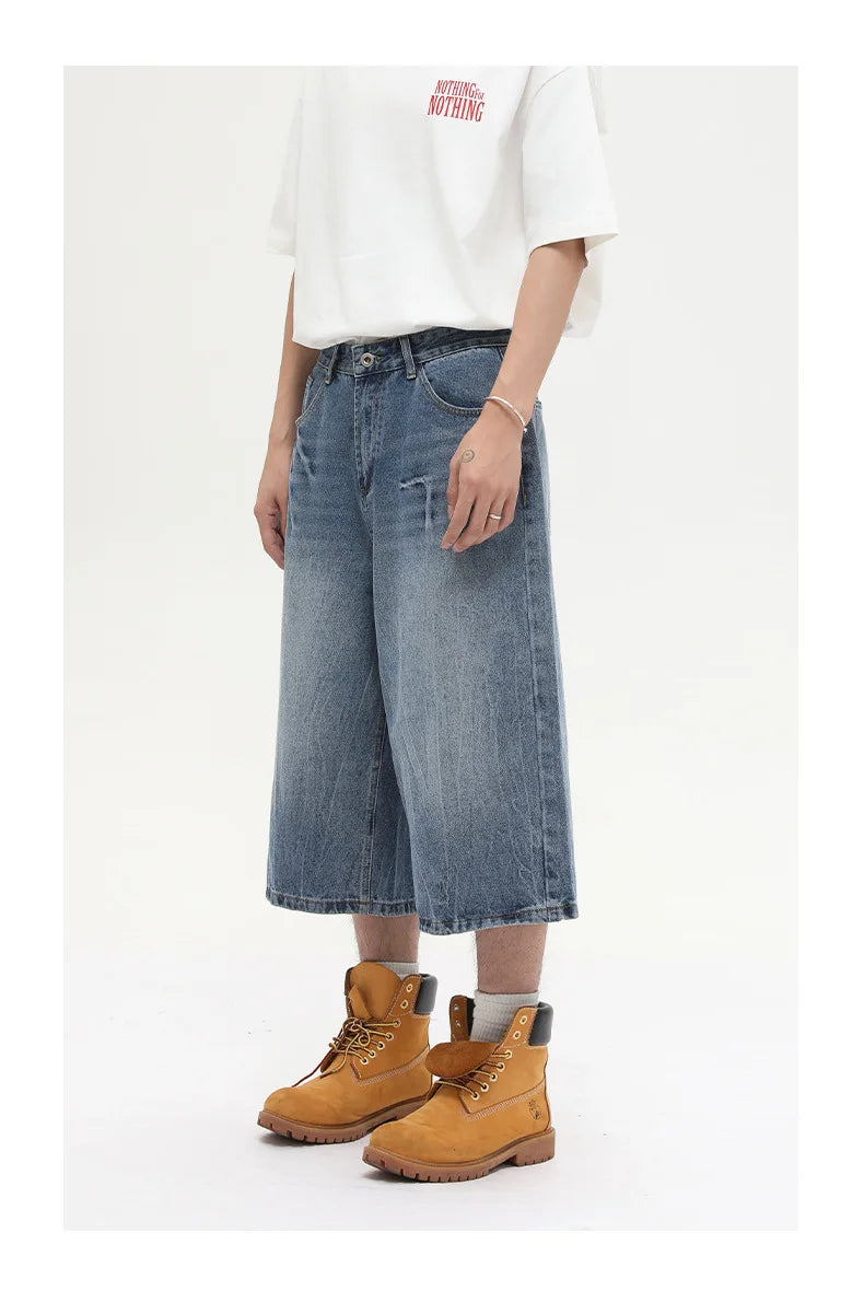 Long Length Y2K Wash Jorts-streetwear-techwear