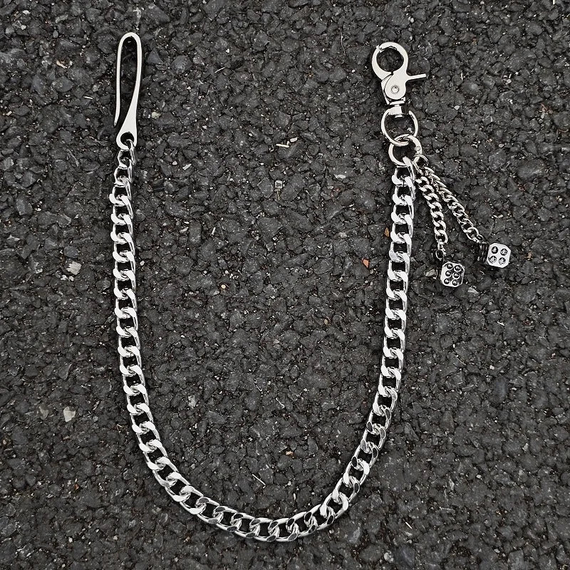 Lucky Dice Belt Chain-streetwear-techwear