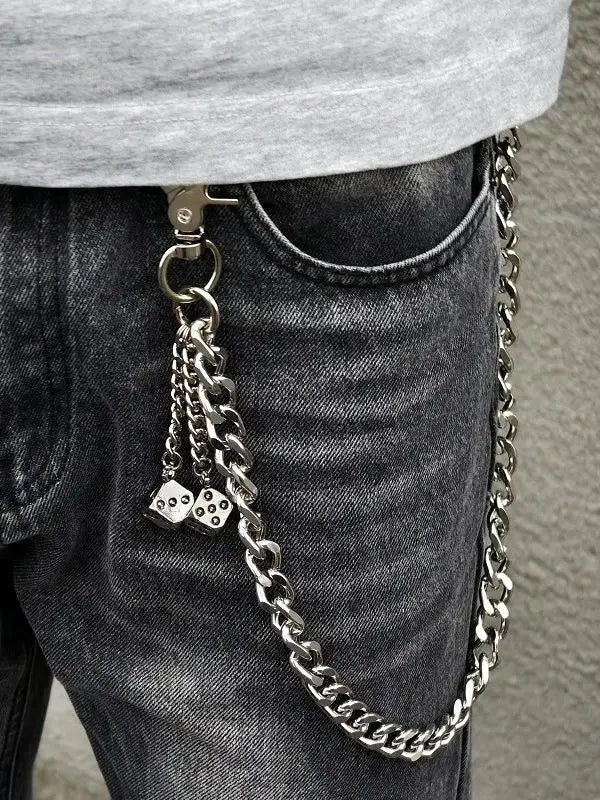 Lucky Dice Belt Chain-streetwear-techwear