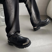 Metal Trim Lug Sole Shoes-streetwear-techwear