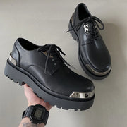 Metal Trim Lug Sole Shoes-streetwear-techwear