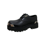 Metal Trim Lug Sole Shoes-streetwear-techwear
