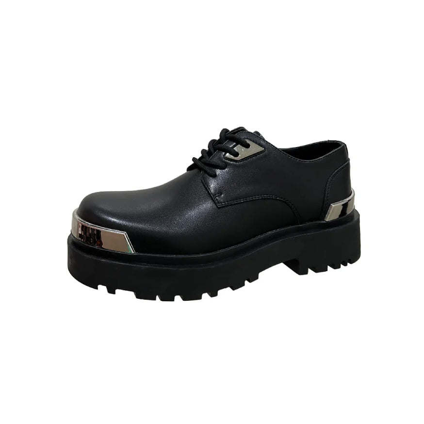 Metal Trim Lug Sole Shoes-streetwear-techwear