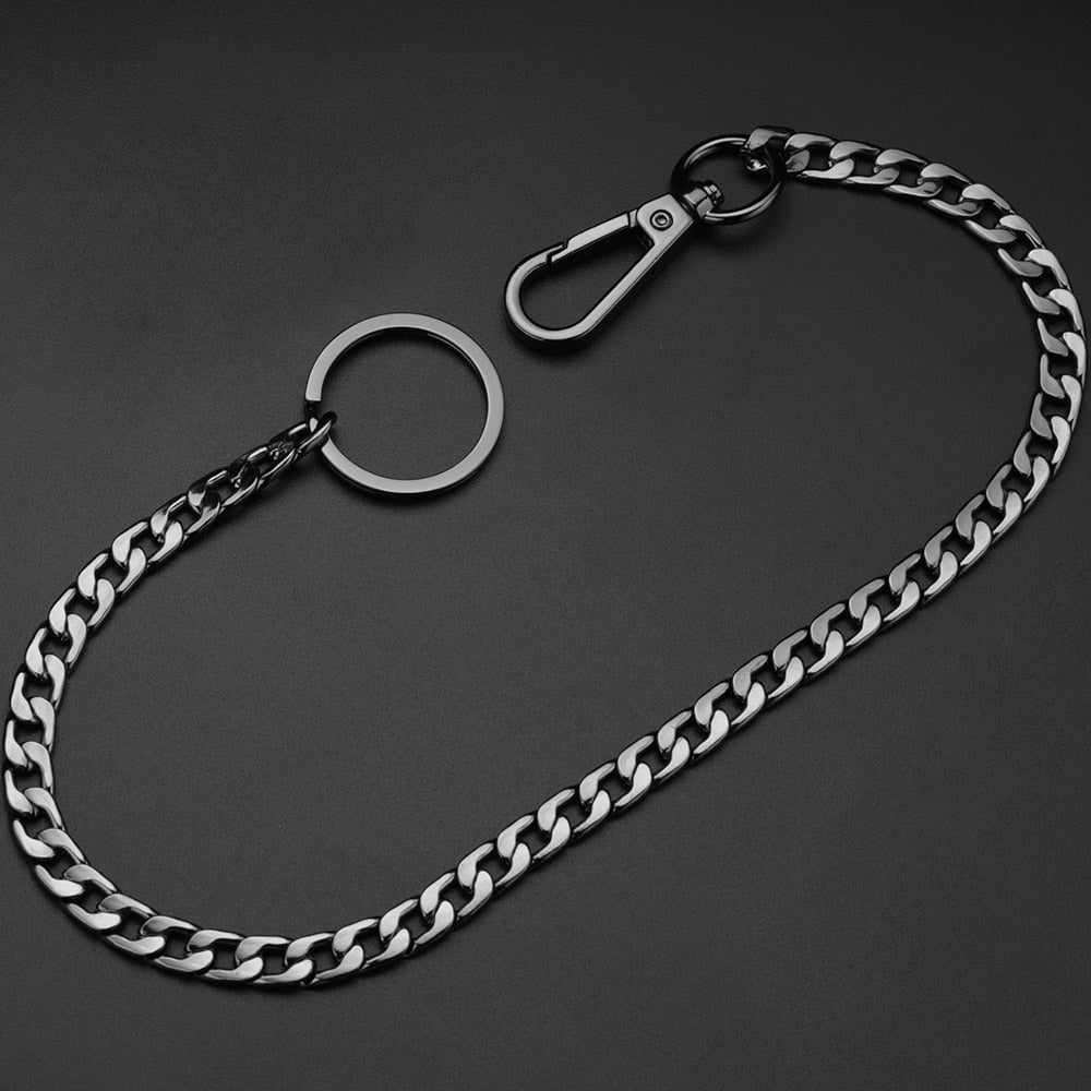 Metal Wallet Belt Chain - Silver-streetwear-techwear