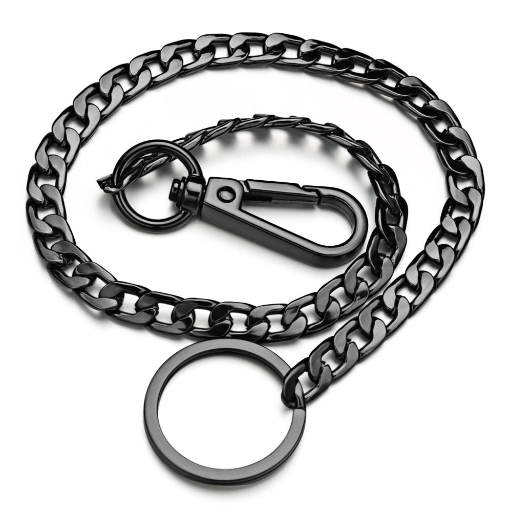 Metal Wallet Belt Chain - Silver-streetwear-techwear