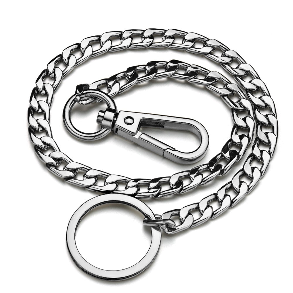 Metal Wallet Belt Chain - Silver-streetwear-techwear