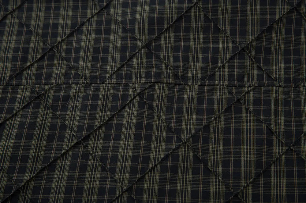 Mock Layer Textured Check Shirt-streetwear-techwear