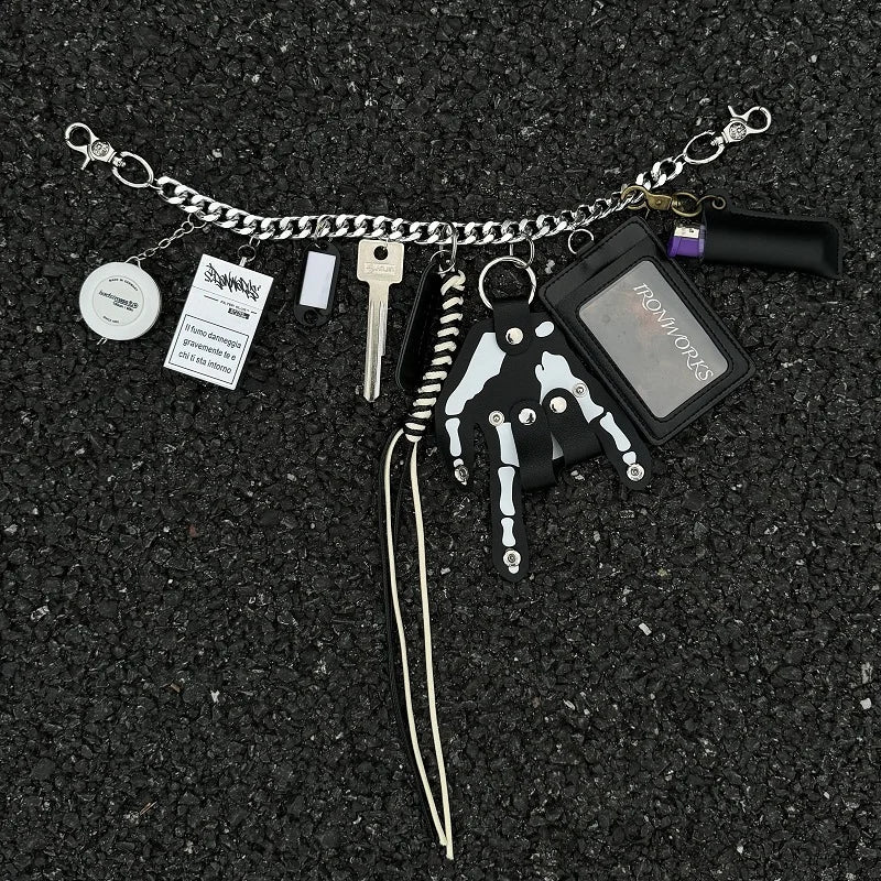 Multi Item Belt Chain Set-streetwear-techwear
