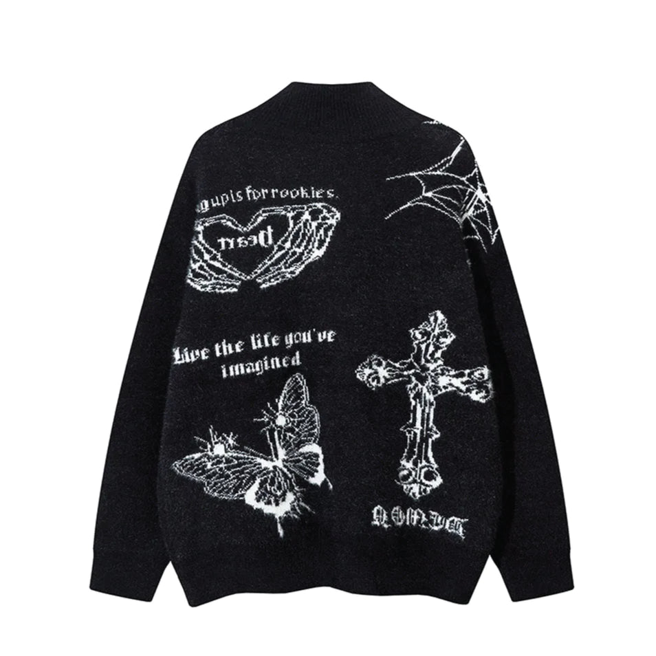 Nocturne Knitted Zip-Up Jacket-streetwear-techwear