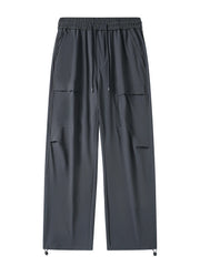 Nylon Straight Leg Cargo Pants-streetwear-techwear
