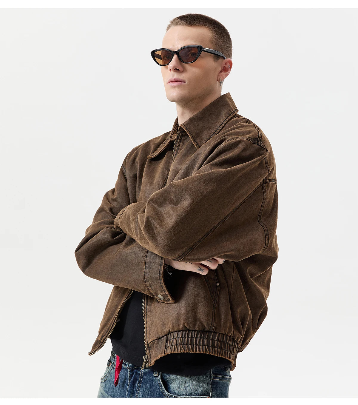 Oil-Waxed Canvas Zip Jacket-streetwear-techwear