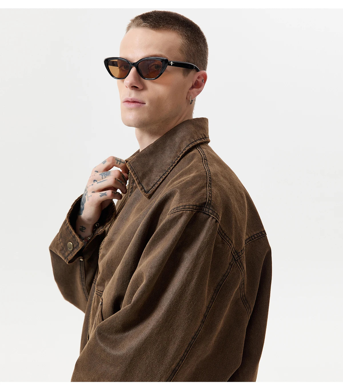 Oil-Waxed Canvas Zip Jacket-streetwear-techwear