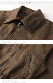 Oil-Waxed Canvas Zip Jacket-streetwear-techwear