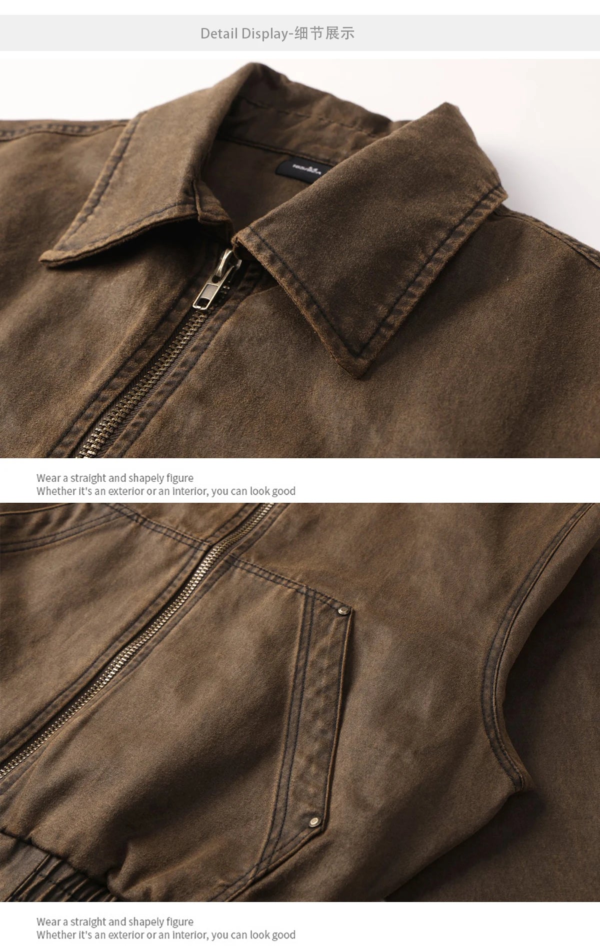 Oil-Waxed Canvas Zip Jacket-streetwear-techwear