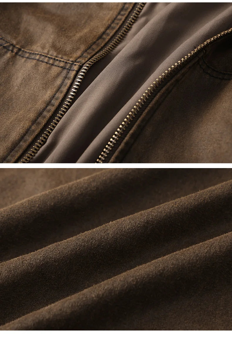 Oil-Waxed Canvas Zip Jacket-streetwear-techwear