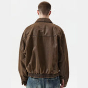 Oil-Waxed Canvas Zip Jacket-streetwear-techwear