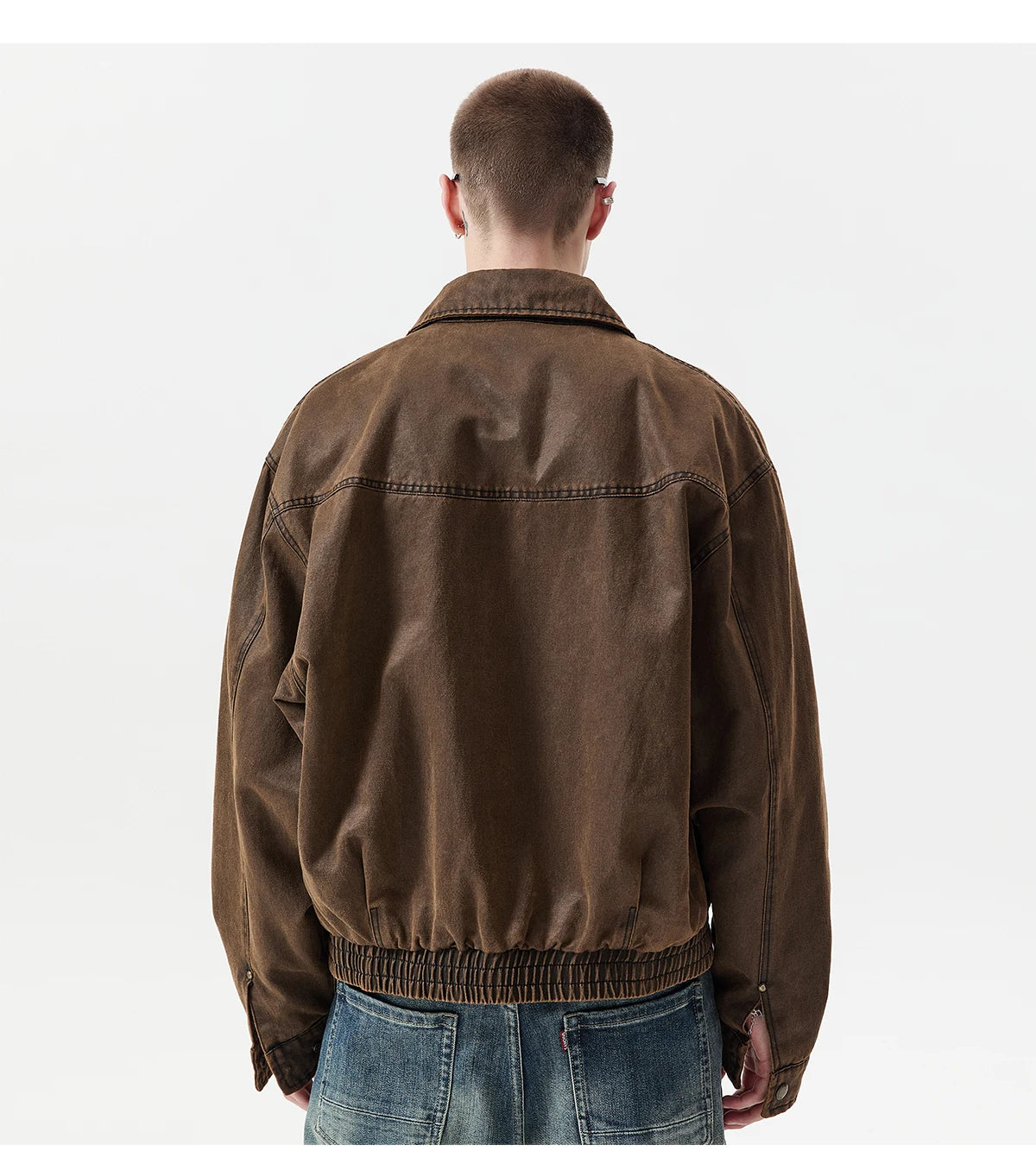 Oil-Waxed Canvas Zip Jacket-streetwear-techwear